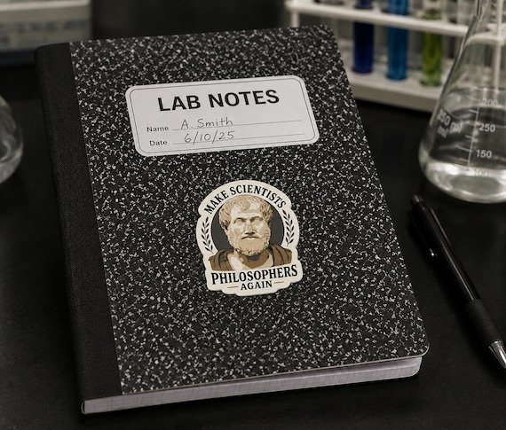 Aristotle Bust Sticker | Make Scientists Philosophers Again Vinyl Decal (Waterproof)
